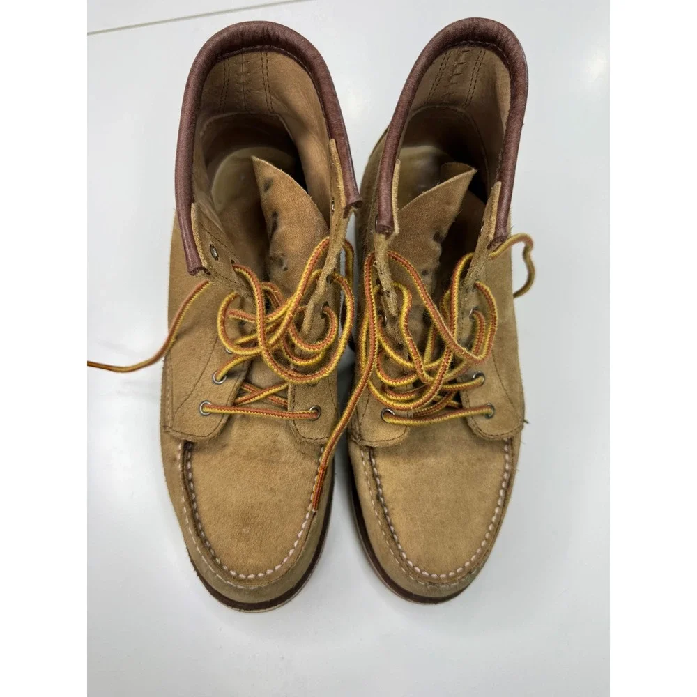 Red Wing Women's Moc Toe Tan Suede Mohave Roughout Leather Work Boots US 7